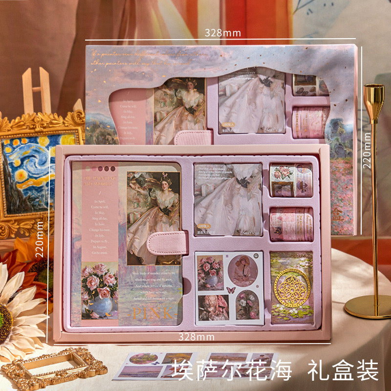 Pink Oil Painting Theme Journal Kit