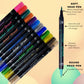 Dual Tip Metallic Brush Pen(12psc)