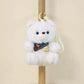 Cherry Bib Bear Plush Keychain