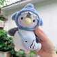 Hooded Penguin Plush Keychain