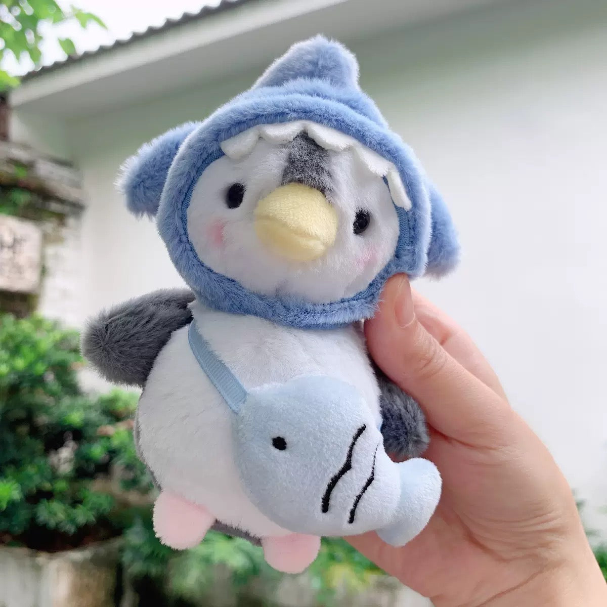 Hooded Penguin Plush Keychain