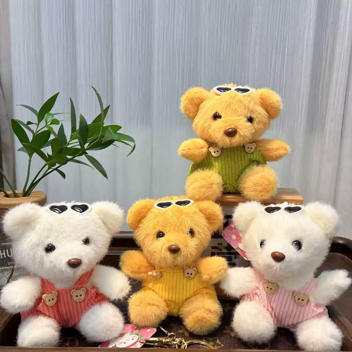 Sunny Teddy Plush Keychain