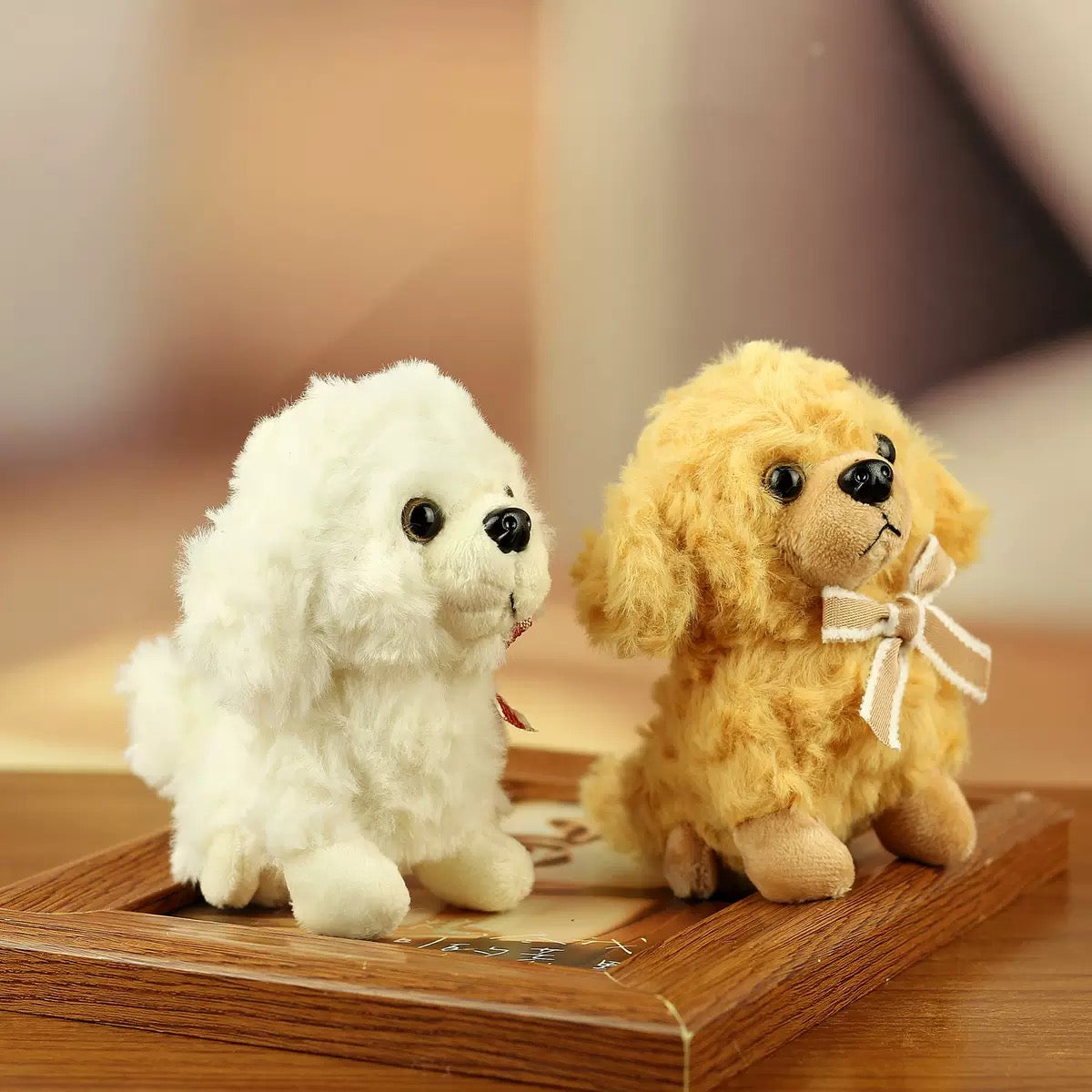Fluffy Puppy Plush Keychain