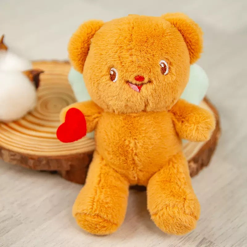 Heart Teddy Plush Keychain