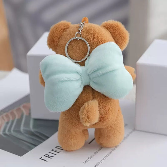Heart Teddy Plush Keychain