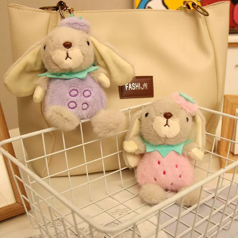Fruity Bunny Plush Keychain