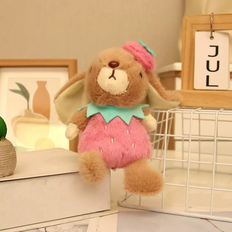 Fruity Bunny Plush Keychain