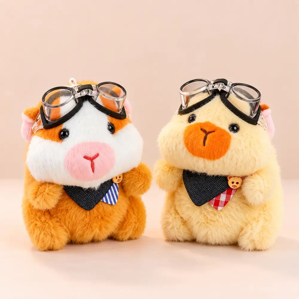 Cool Hamster Plush Keychain