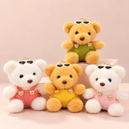 Sunny Teddy Plush Keychain