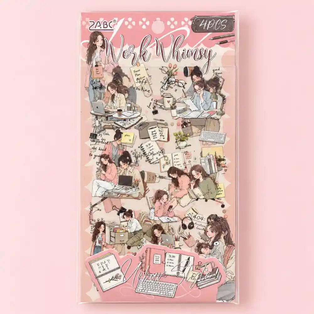 Aesthetic Girl Journaling Sticker