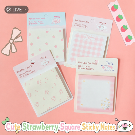 Kawaii Strawberry Sticky Note