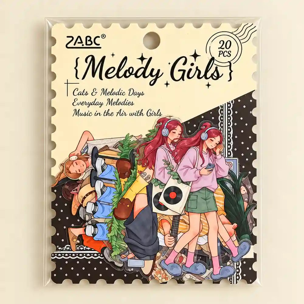 Kawaii Girls Daily Sticker Set