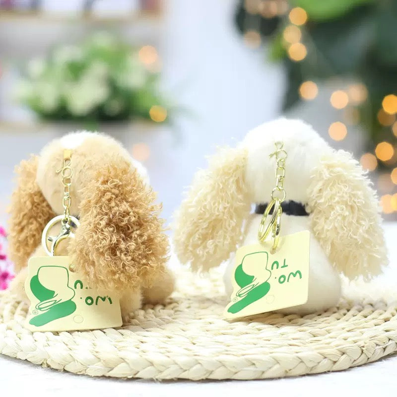 Kawaii Puppy Plush keychain