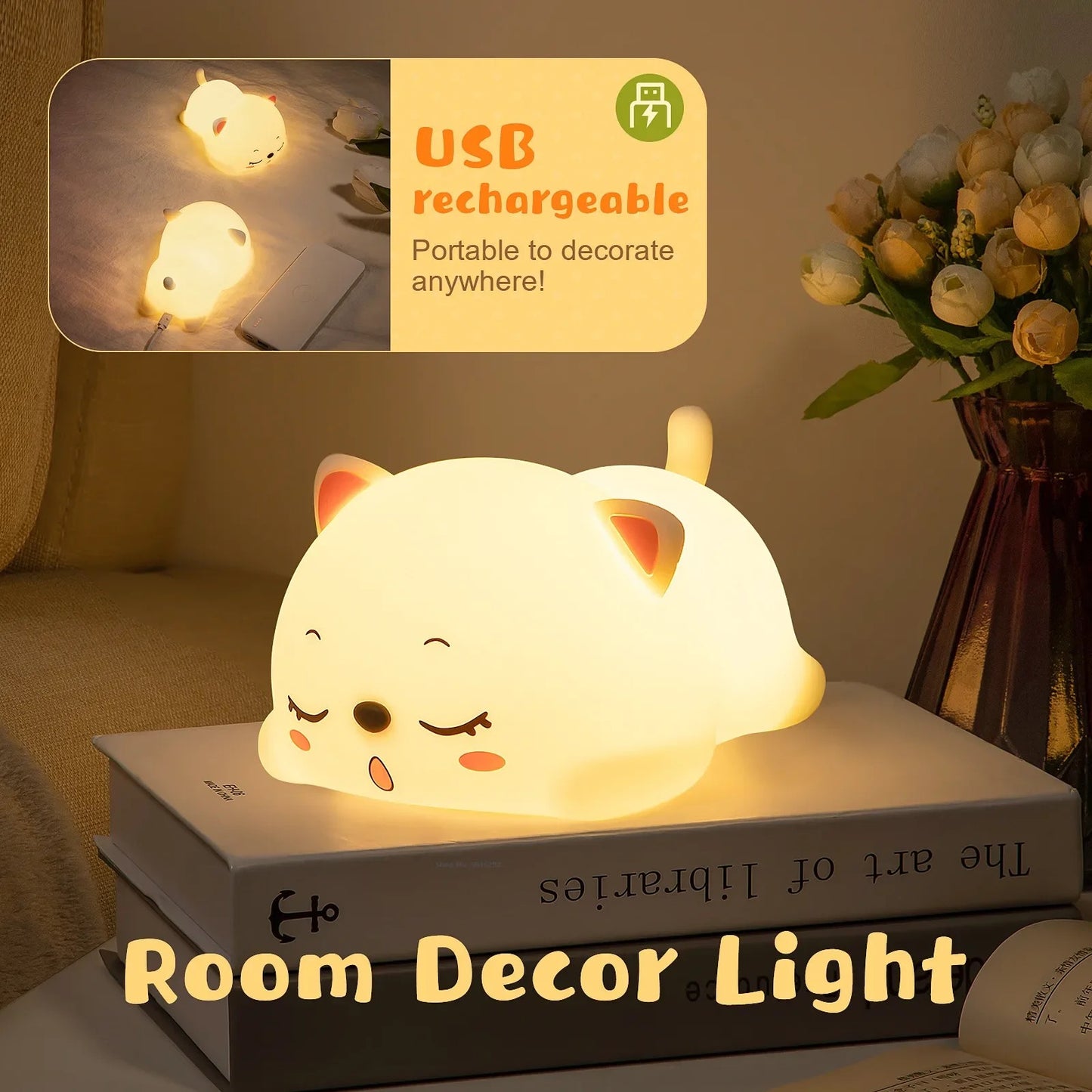 Cat Silicone Lamp