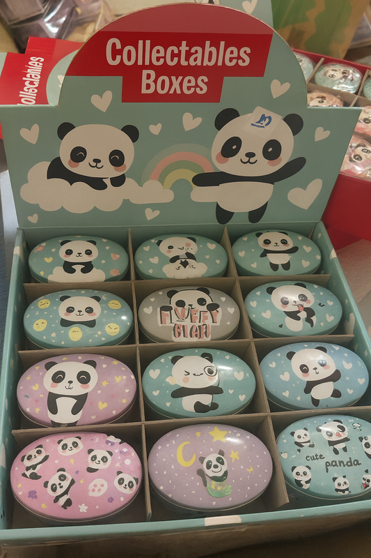 Panda Metal Tin Box