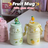 Fruit Mug With Straw