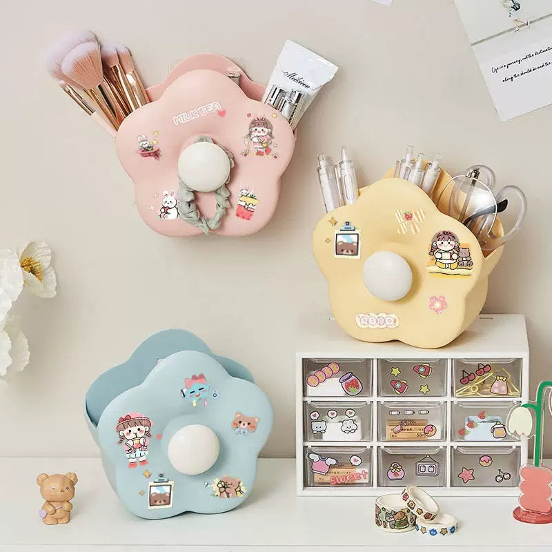 Floral Pen & Brush Holder