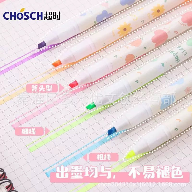 Happy Life Dual-Tip Highlighter