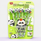 Panda Pencil And Eraser (6 pc Set)