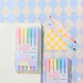Dual Tip Plaid Fluorescent highlighter