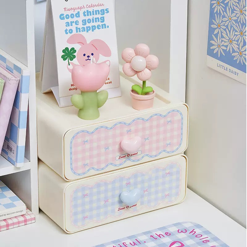 Gingham Desk Drawer