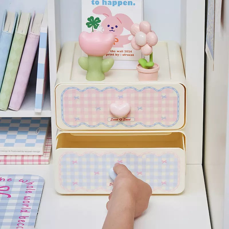 Gingham Desk Drawer