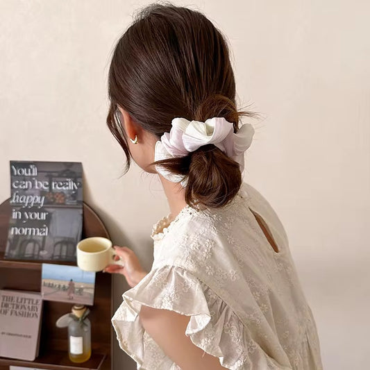 Ruffled Gauze Scrunchies