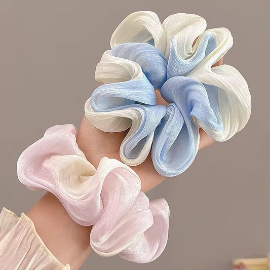 Ruffled Gauze Scrunchies