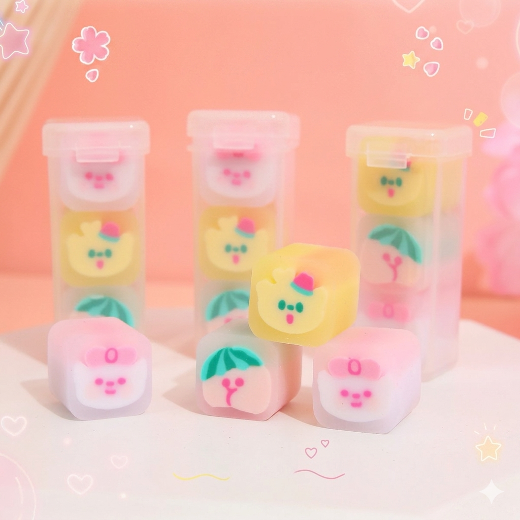 Kawaii Eraser Box