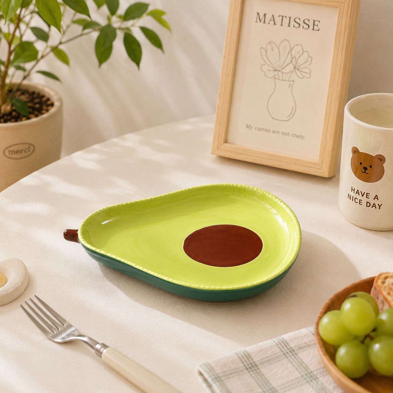Avocado Ceramic Plate