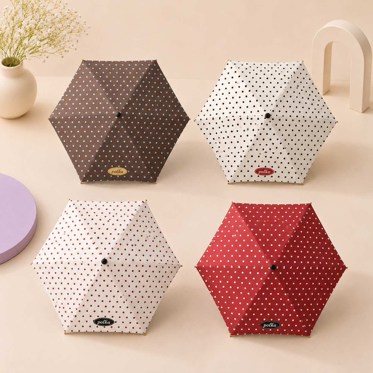 Everyday Polka Pocket Umbrella