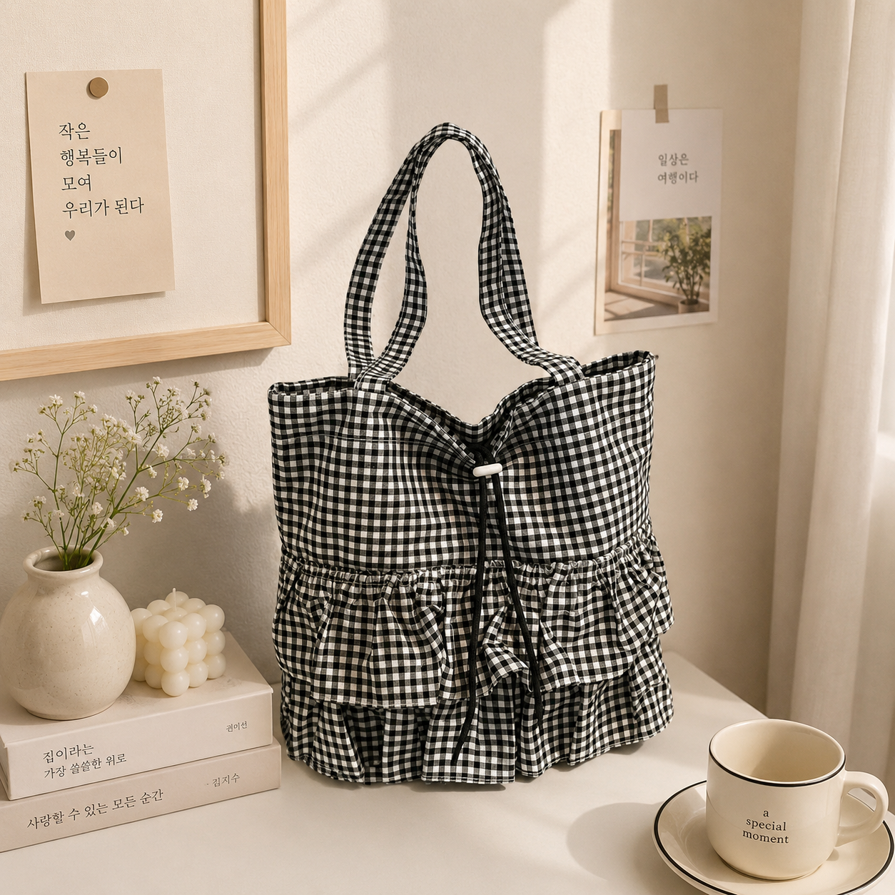Pinteresty Gingham Tote Bag
