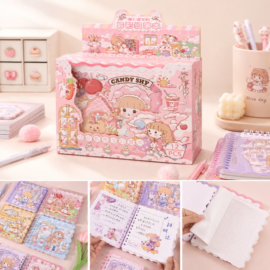 Kawaii Spiral Grid Diary