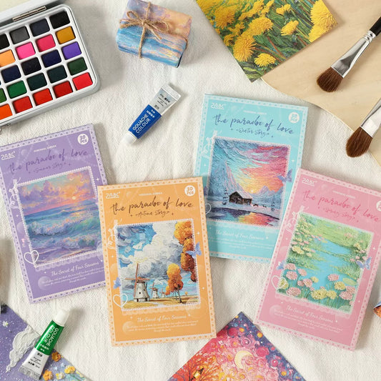 Oil Painting Scrapbook Paper