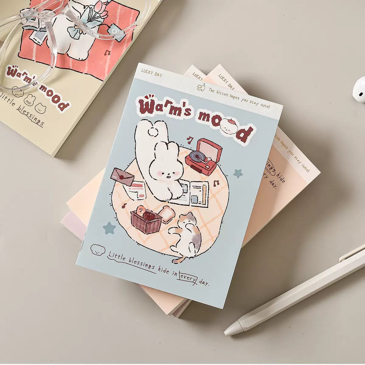 Warms Mood Bunny Notepad