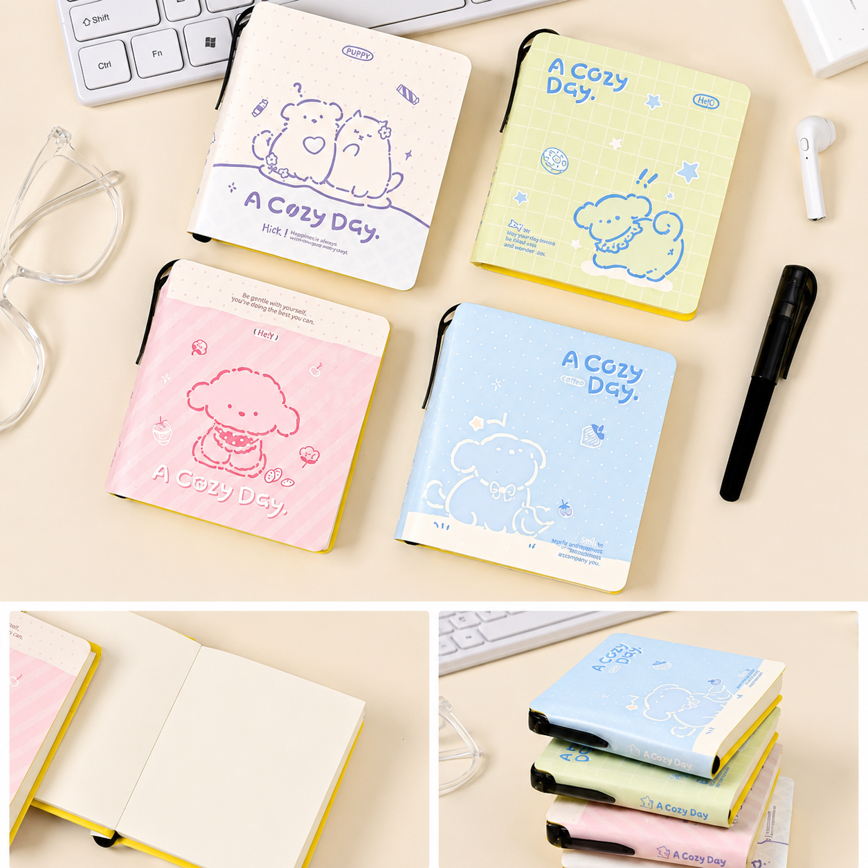 Cozy Day Embossed Mini Diary