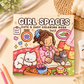 Girl Spaces Colouring Book