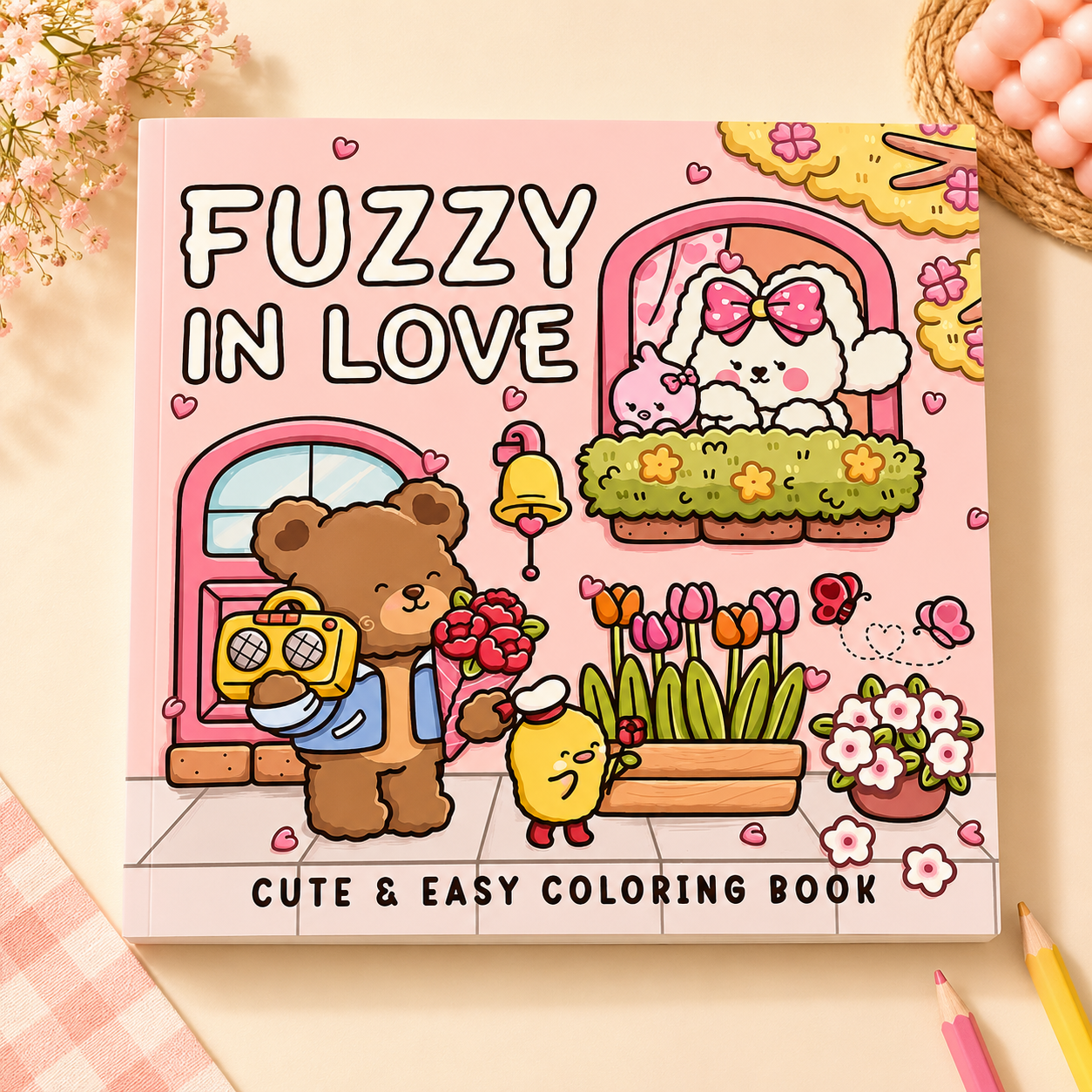 Fuzzy In Love Colouring Book