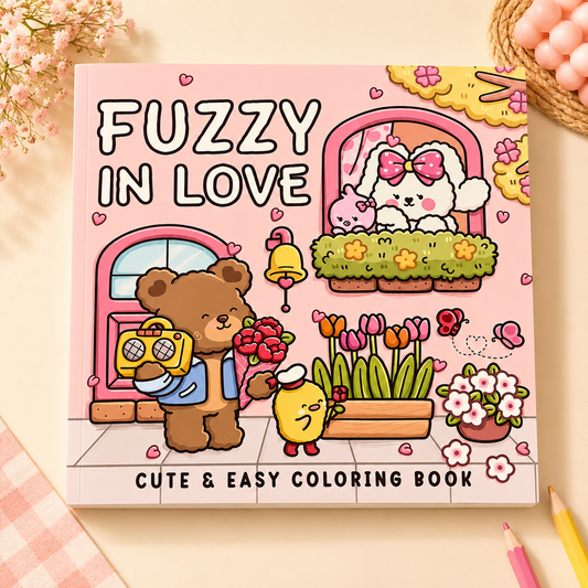 Fuzzy In Love Colouring Book