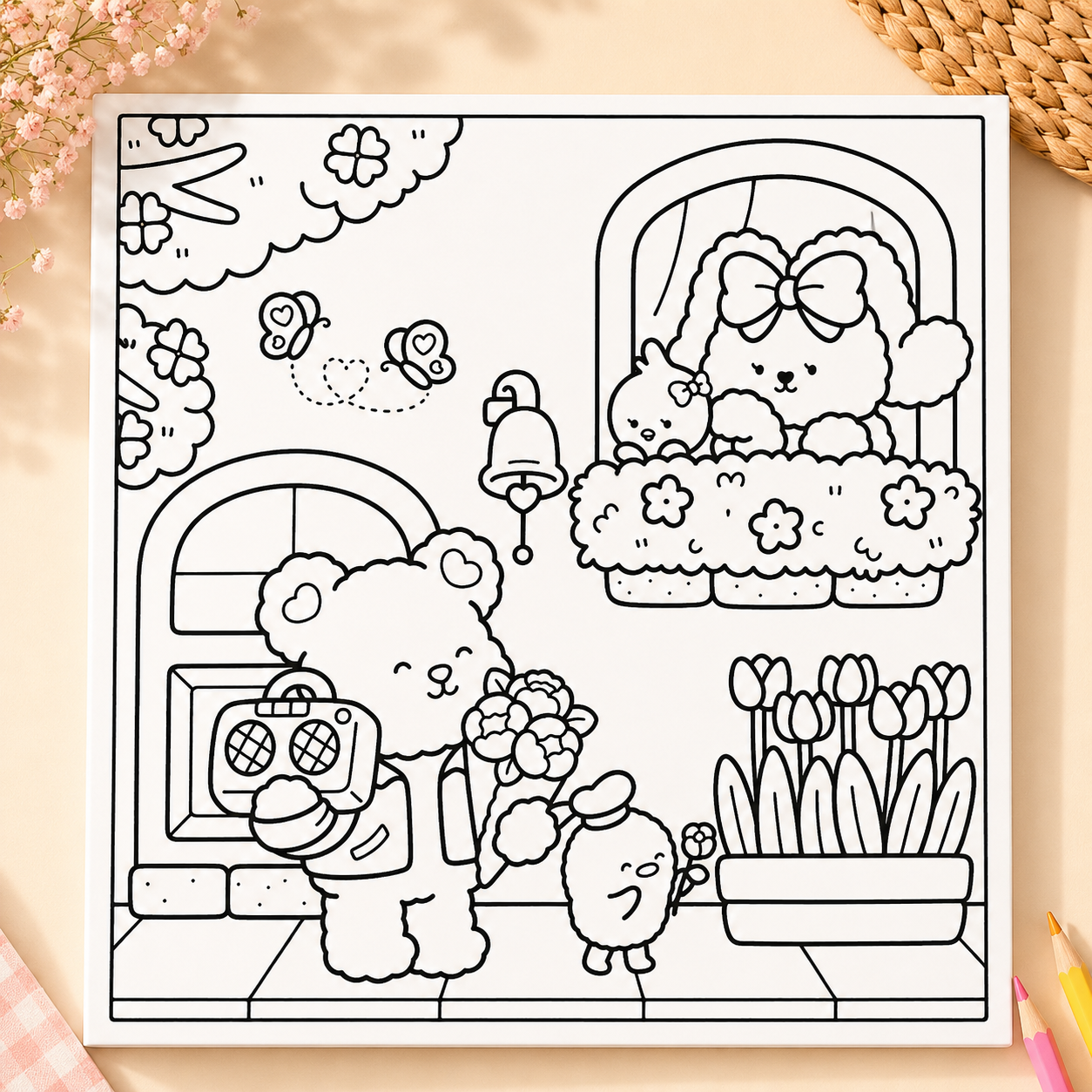 Fuzzy In Love Colouring Book