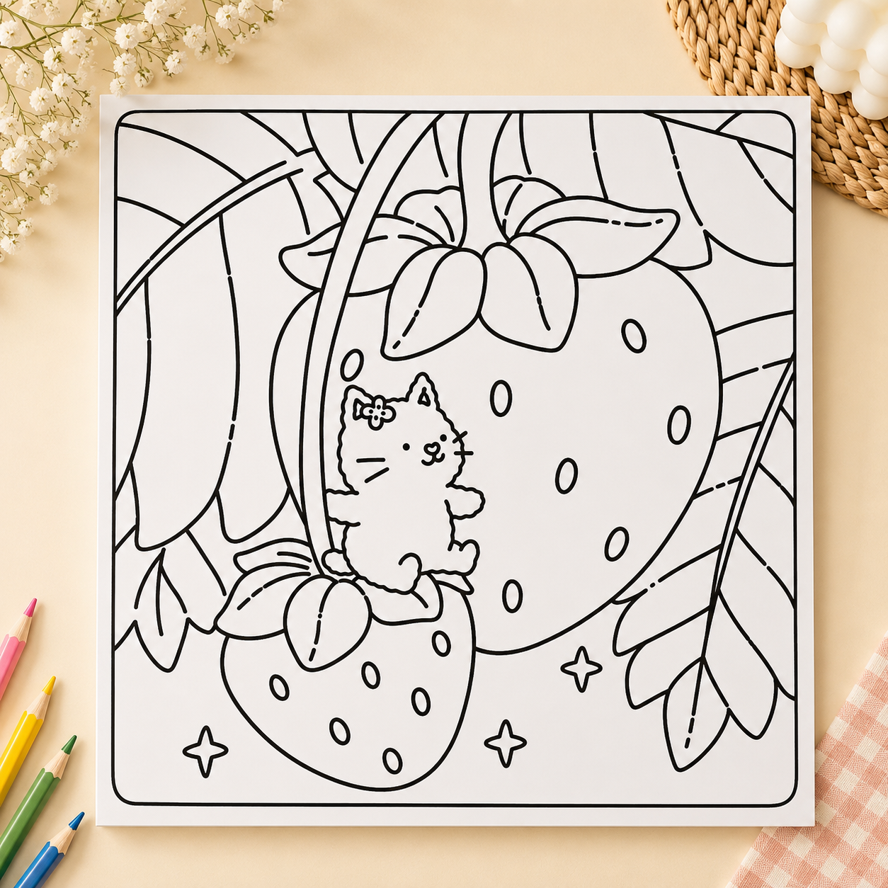 Fuzzy Tales colouring Book