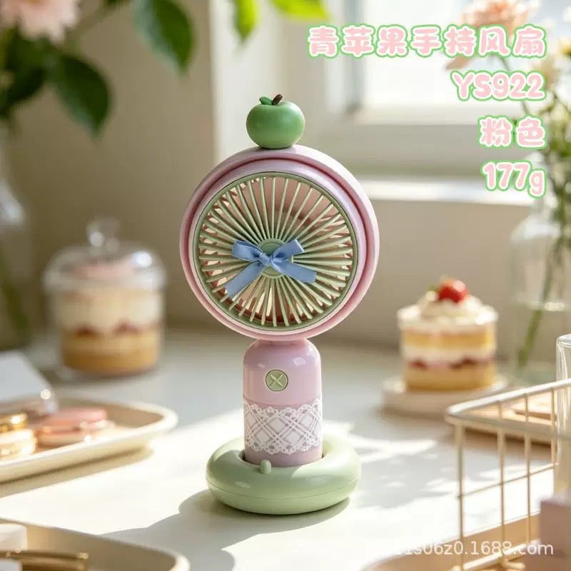 Bow Gingham Mini Fan