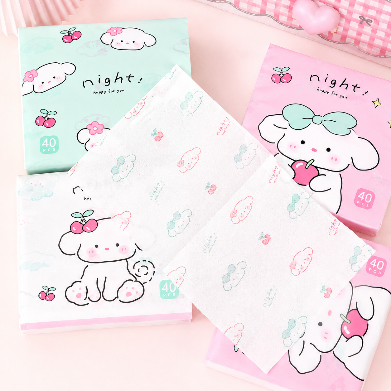 Cherry Puppy Tissue Pack
