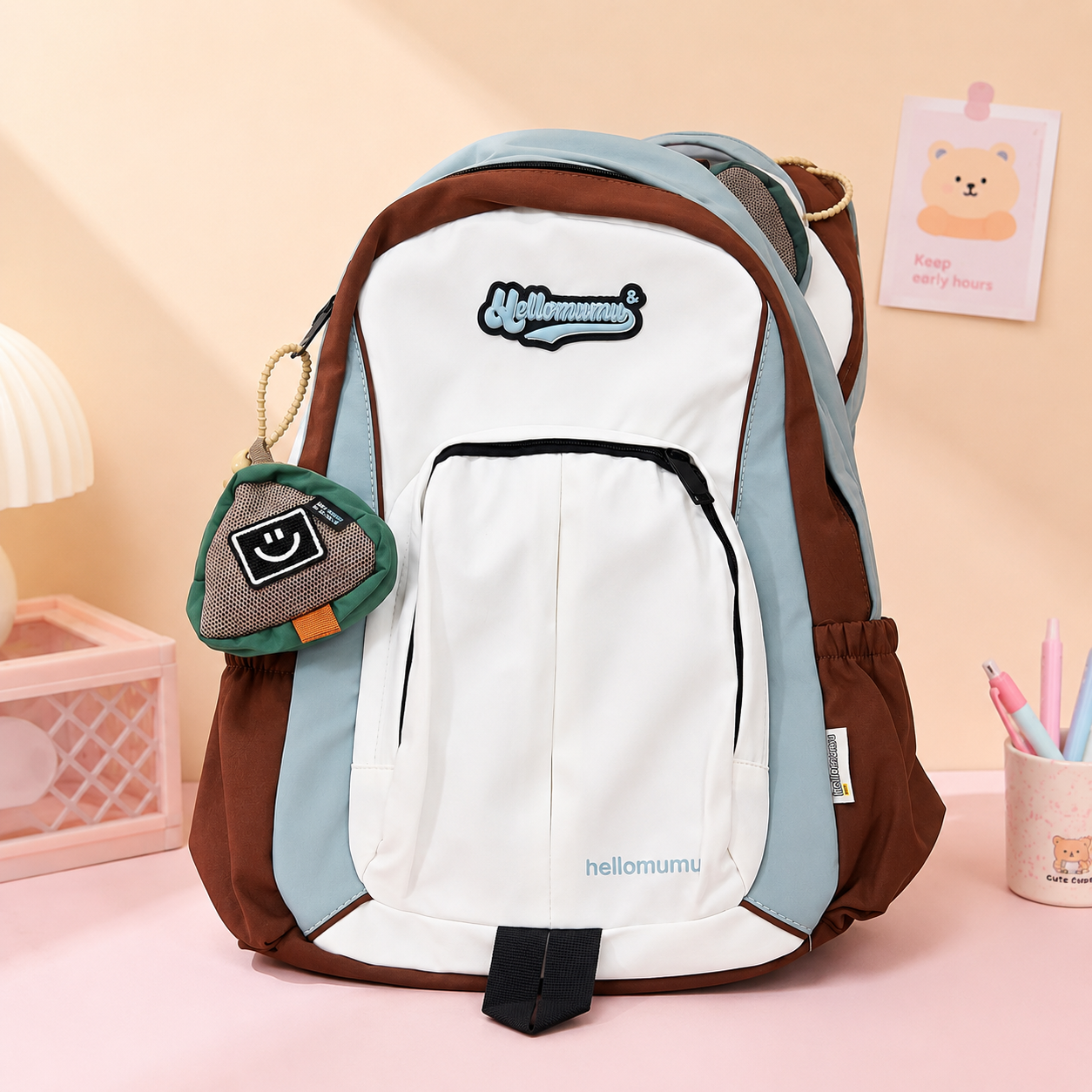 Korean Backpack with Coin Pouch