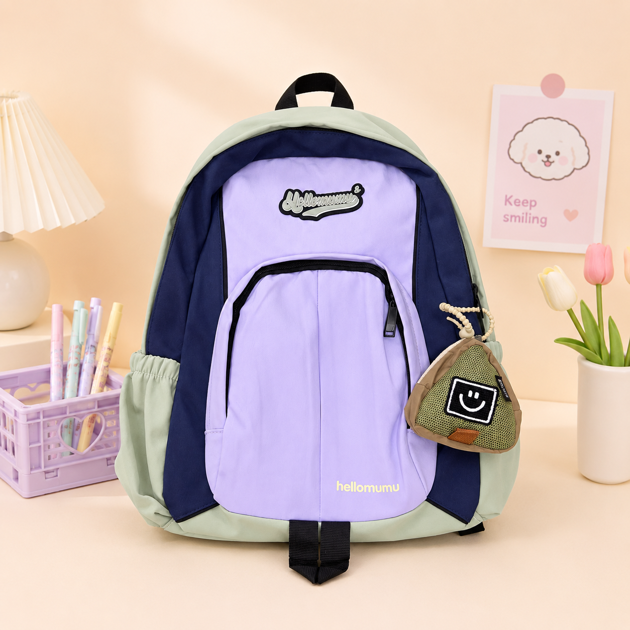 Korean Backpack with Coin Pouch