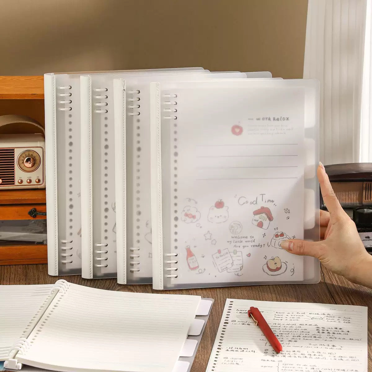 Translucent Refillable Binder Notebook