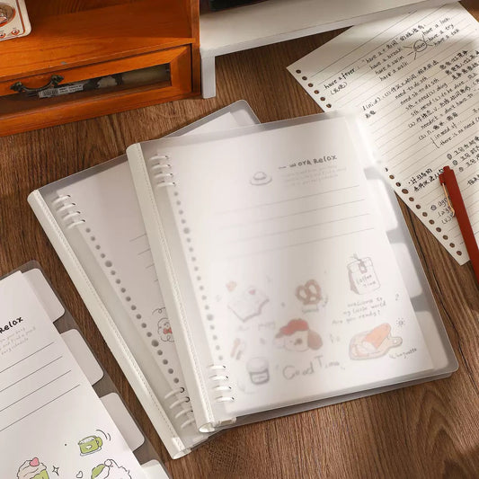 Translucent Refillable Binder Notebooks