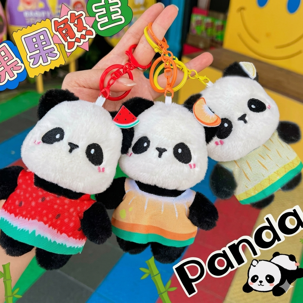 Panda Plush keychain