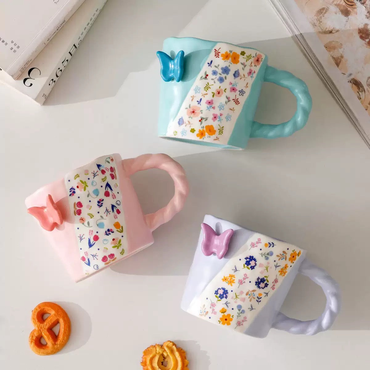 Butterfly Floral Mug
