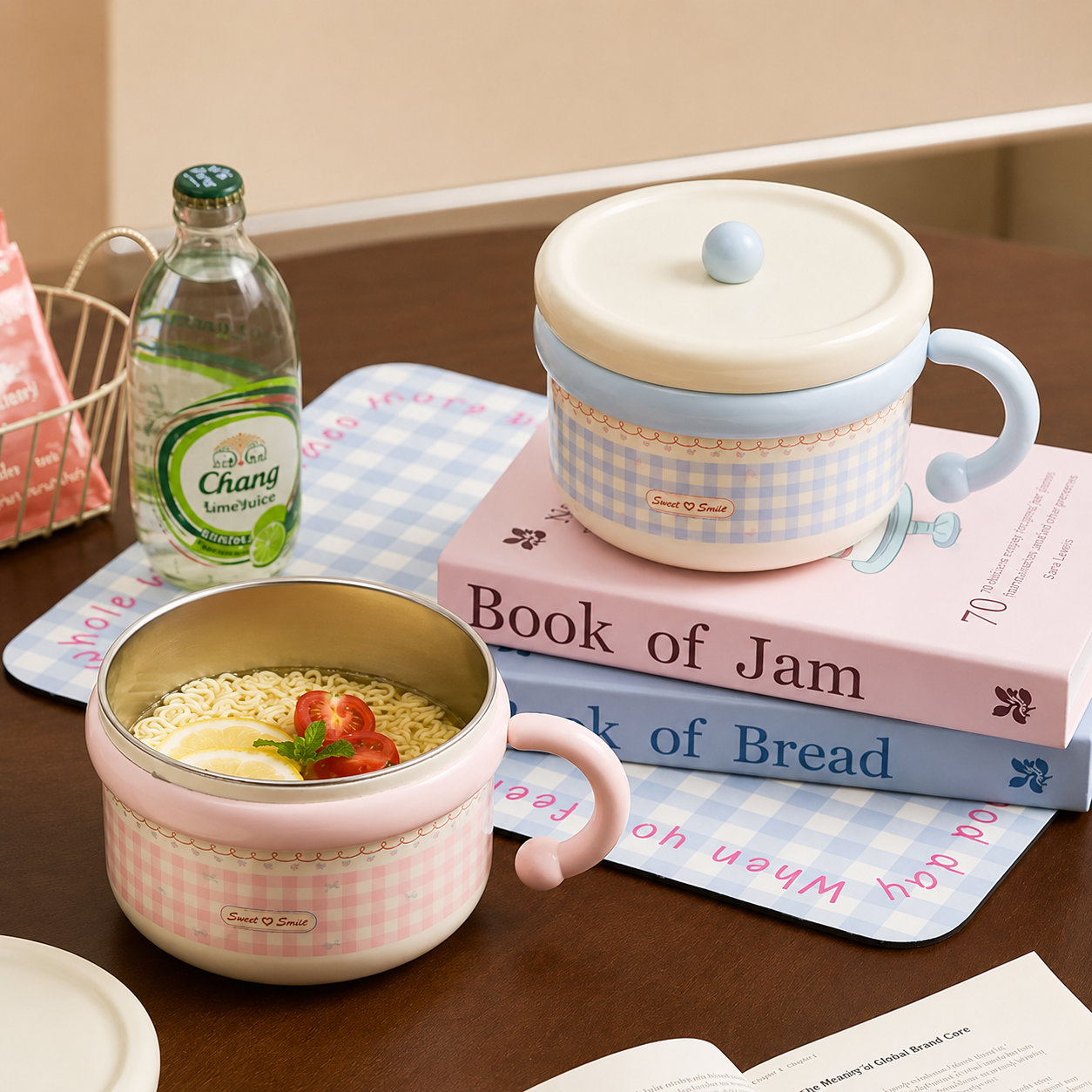Gingham Food Bowl